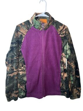 Trail Crest Purple & Camo Fleece Jacket Warm Hunting‎ Country Outdoor Camping